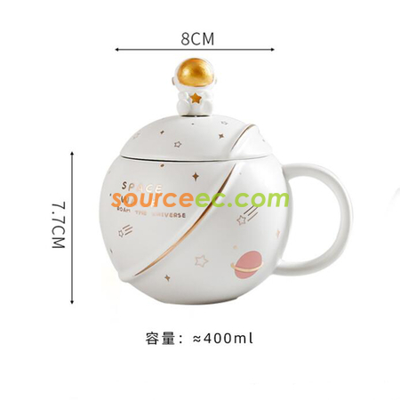 礼品订购太空人星球马克杯广告
