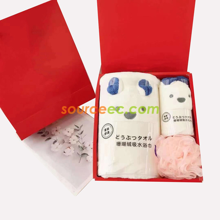 礼品订购毛巾浴巾套装广告
