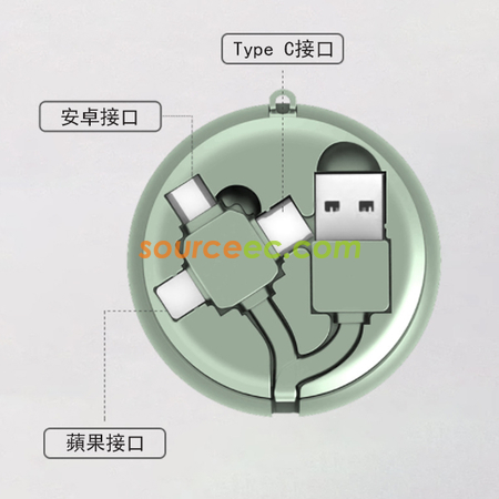 礼品订购3合1伸缩数据线广告