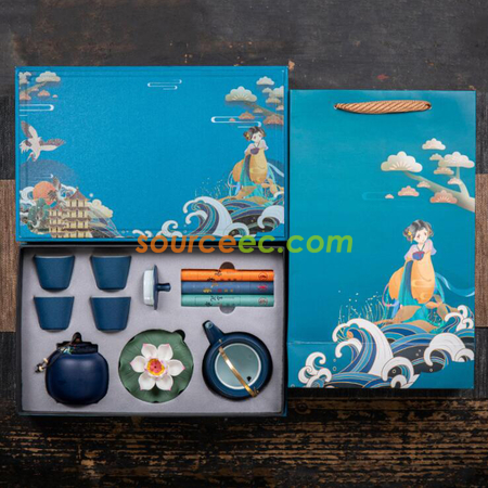礼品订购茶具套装广告