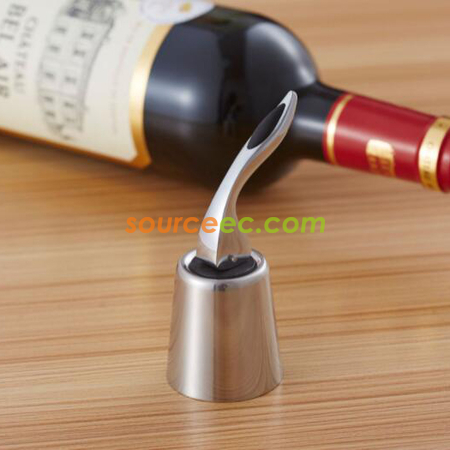礼品订购不锈钢红酒塞广告