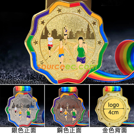 礼品订购跑步金属奖牌广告