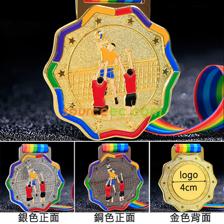 礼品订购排球金属奖牌广告