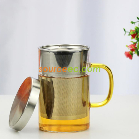 礼品订购玻璃泡茶杯广告