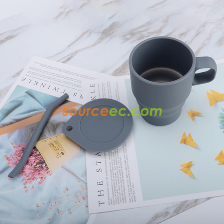 礼品订购300ML防摔折叠矽胶杯广告