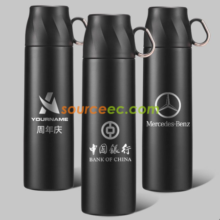 礼品订购便携双层真空保温杯广告