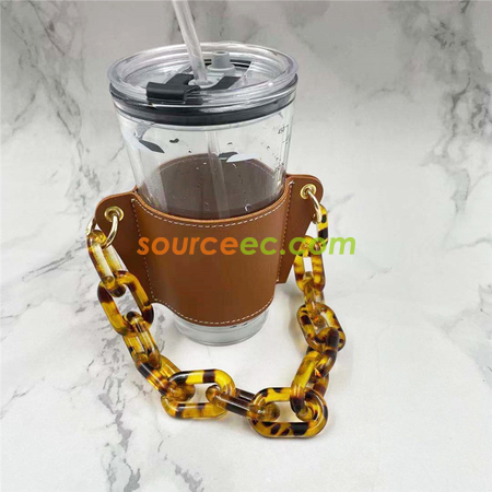 礼品订购PU皮手提杯套广告