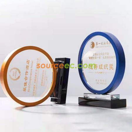 礼品订购金属水晶座广告