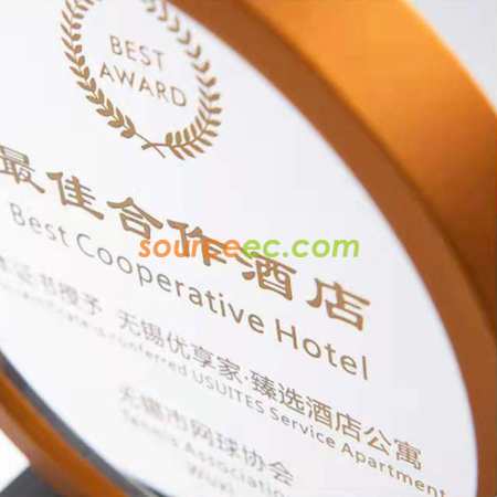 礼品订购金属水晶座广告