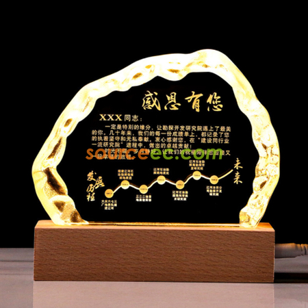礼品订购创意水晶摆件广告