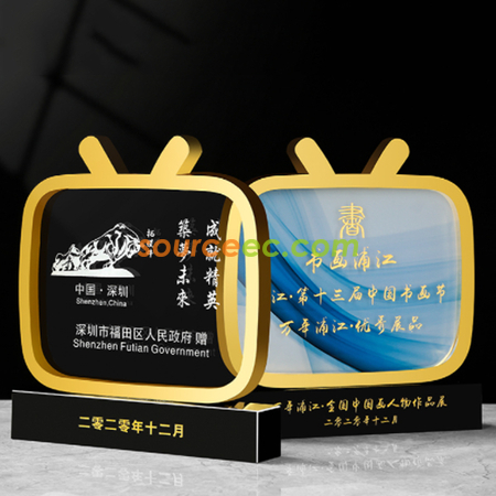 礼品订购金属水晶座广告