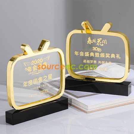礼品订购金属水晶座广告