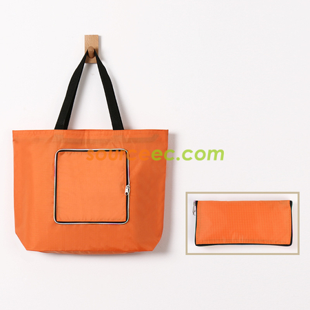 礼品订购折叠拉链购物袋广告