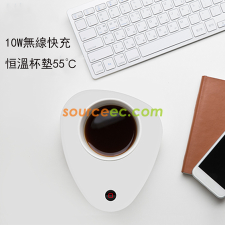 礼品订购10W无线快充&55℃恒温加热杯垫 广告
