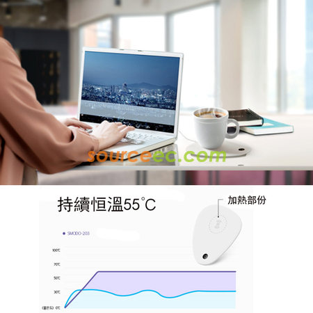 礼品订购10W无线快充&55℃恒温加热杯垫 广告