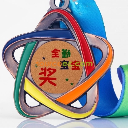 礼品订购点漆彩色奖牌广告