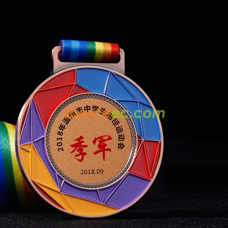 礼品订购点漆彩色奖牌广告