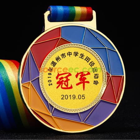 礼品订购点漆彩色奖牌广告