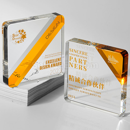 礼品订购水晶奖座广告