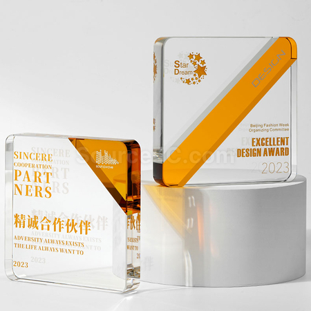 礼品订购水晶奖座广告