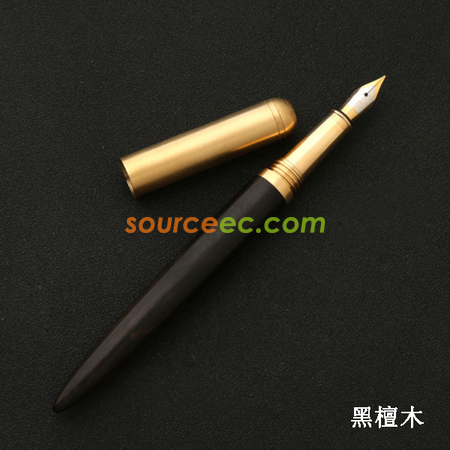 礼品订购黄铜檀木商务钢笔签字笔广告
