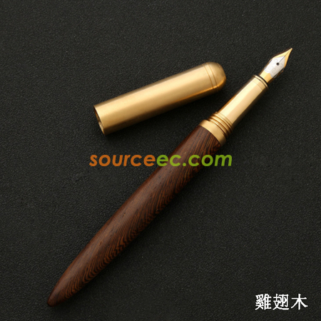 礼品订购黄铜檀木商务钢笔签字笔广告