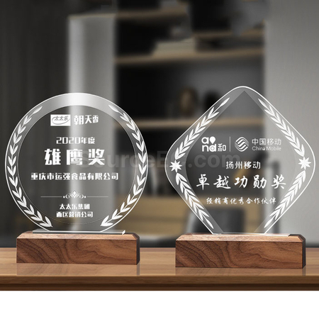 礼品订购水晶座广告