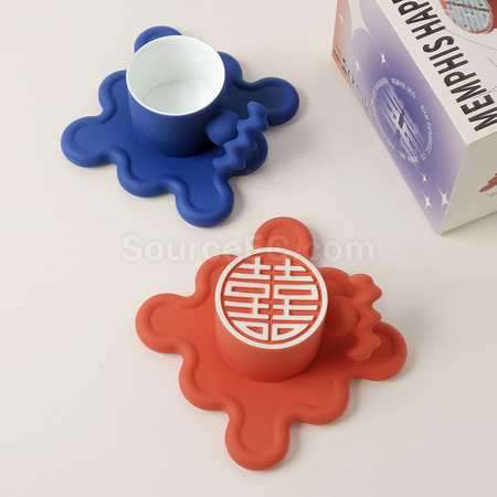 礼品订购喜字咖啡杯套装广告