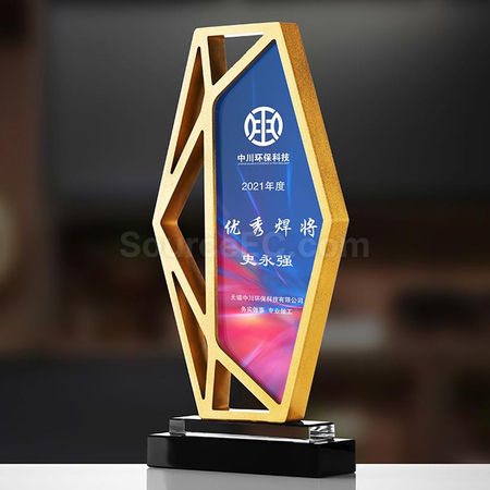 礼品订购金属水晶座广告