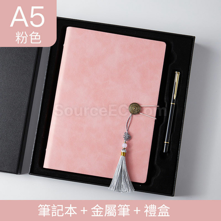 礼品订购复古文创商务工作软皮记事本套装广告