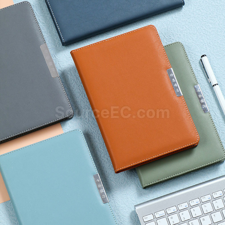礼品订购商务复古简约办公a5软皮面工作会议记录本广告