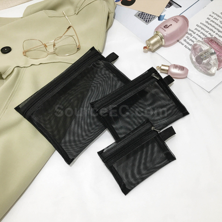 礼品订购纱网化妆袋广告