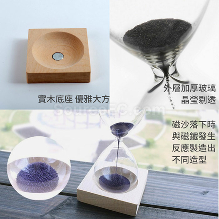礼品订购创意玻璃磁铁磁力沙漏广告