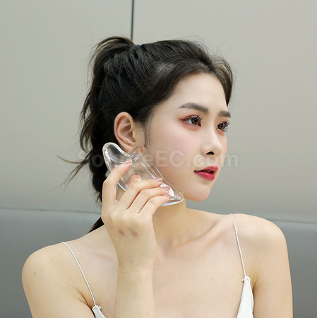 礼品订购水晶按摩脸刮痧板片广告