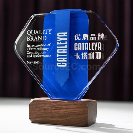 礼品订购创意水晶奖座广告