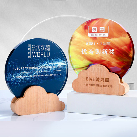 礼品订购水晶奖座广告