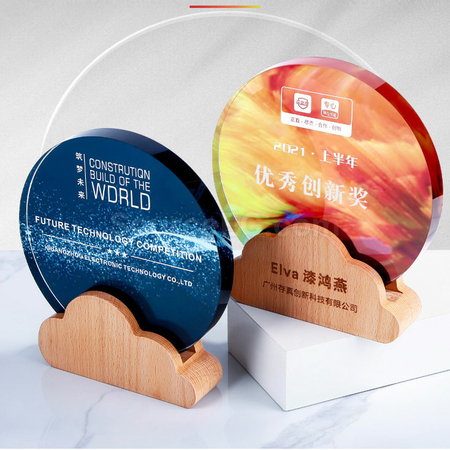 礼品订购水晶奖座广告