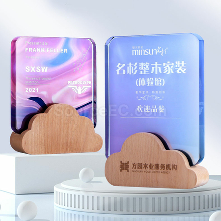 礼品订购水晶奖座广告