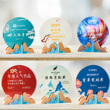 礼品订购環保水晶獎座广告