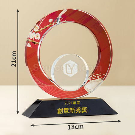 礼品订购水晶奖座广告