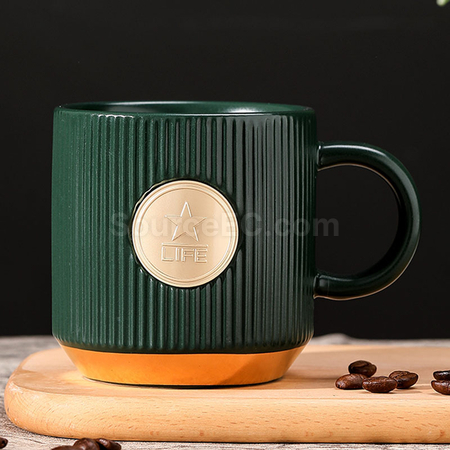 礼品订购铜章陶瓷杯广告