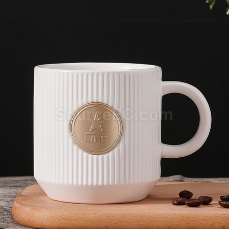 礼品订购铜章陶瓷杯广告