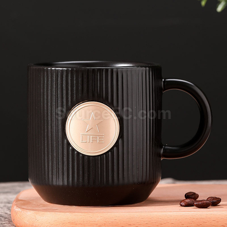 礼品订购铜章陶瓷杯广告