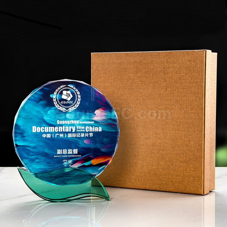 礼品订购水晶座广告
