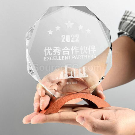 礼品订购水晶座广告