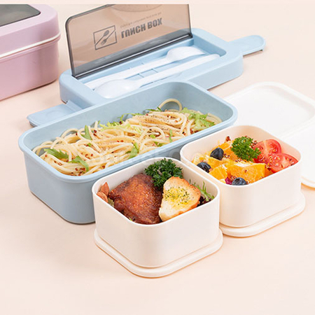 礼品订购便携带餐具饭盒广告