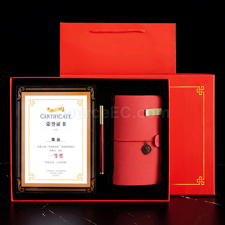 礼品订购水晶相框笔 笔记本套装广告
