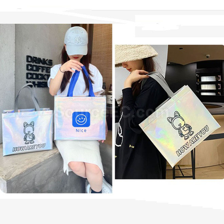 礼品订购200起订镭射环保袋广告