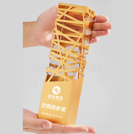 礼品订购金属奖座广告