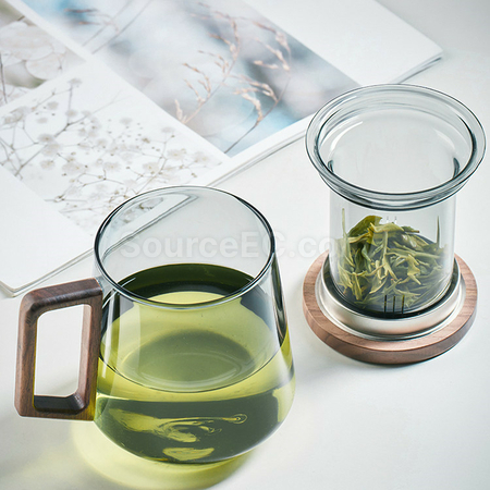 礼品订购茶泡玻璃杯广告